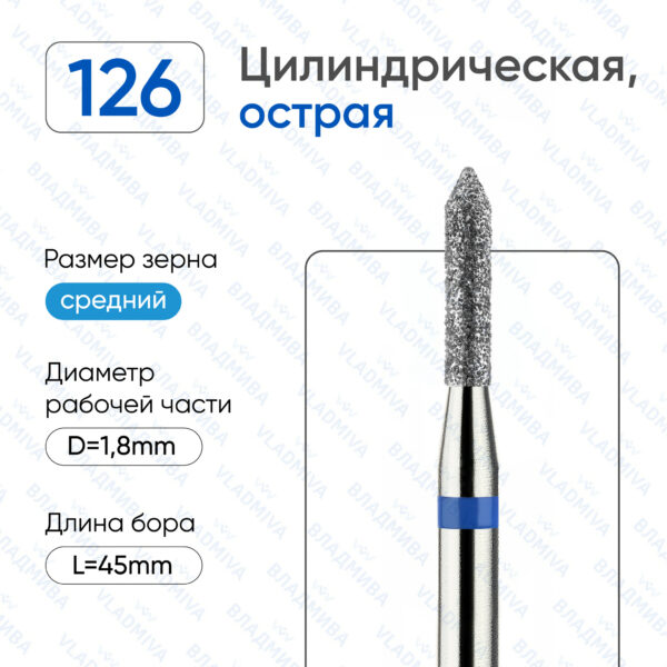 Алмазные фрезы 866.104.126.080.018