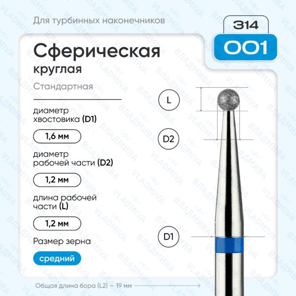 Сферический турбинный бор 866.314.001.000.012