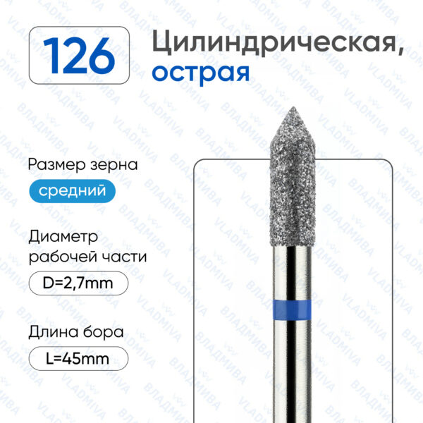Алмазные фрезы 866.104.126.080.027