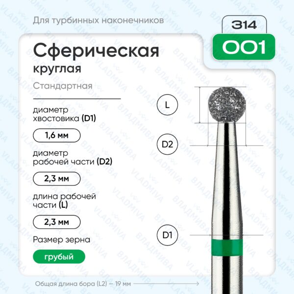 Сферический турбинный бор 876.314.001.000.023