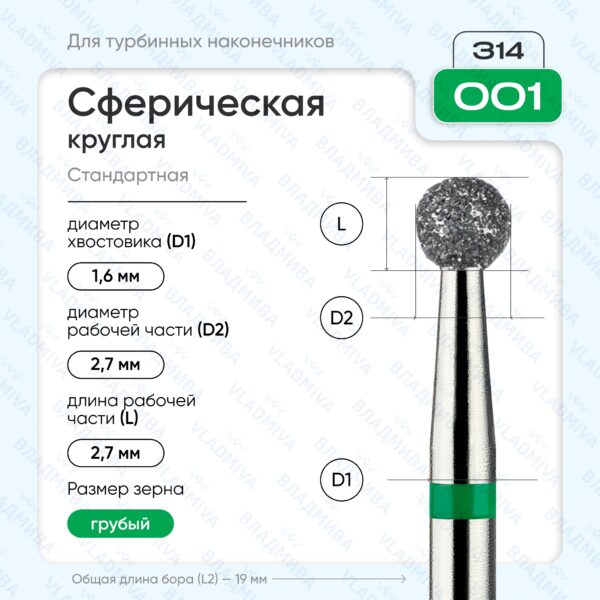 Сферический турбинный бор 876.314.001.000.027