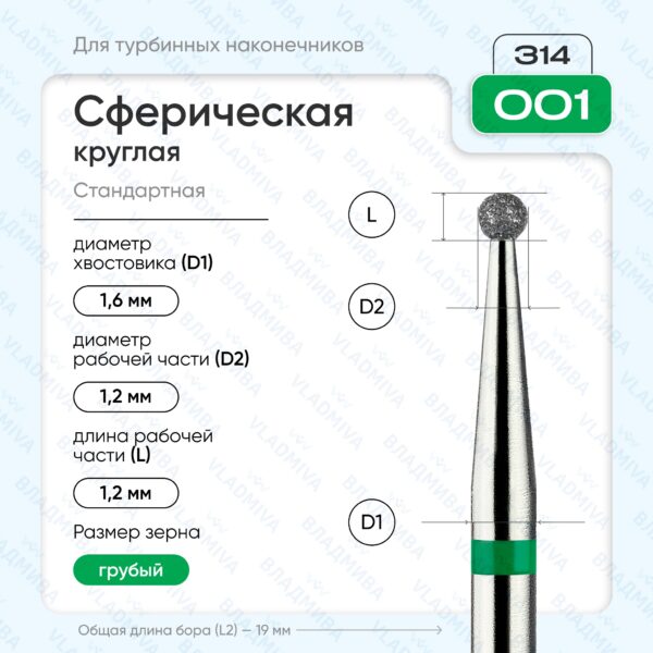 Сферический турбинный бор 876.314.001.000.012
