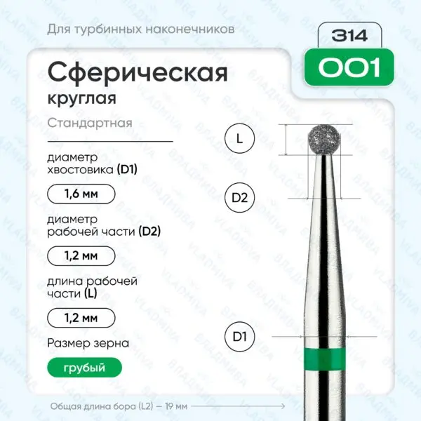 Сферический турбинный бор 876.314.001.000.012