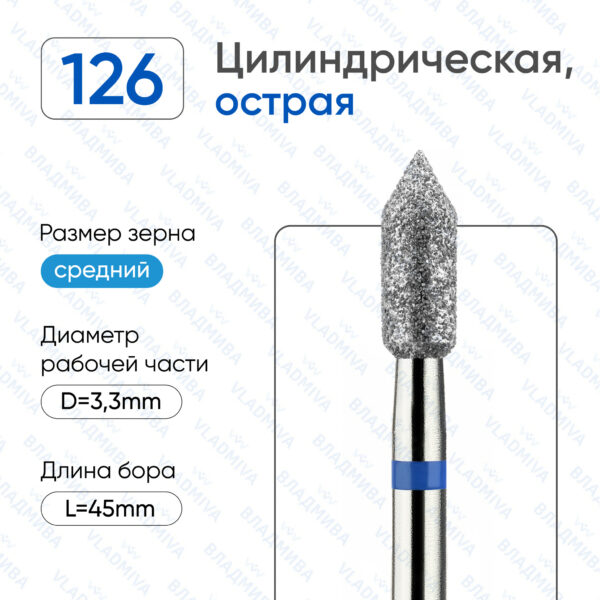 Алмазные фрезы 866.104.126.080.033