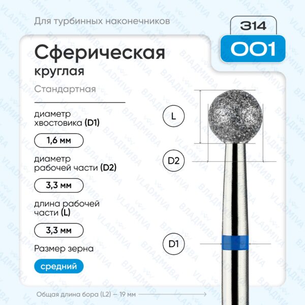 Сферический турбинный бор 866.314.001.000.033