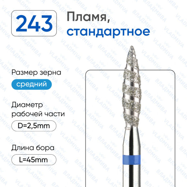 Алмазные фрезы 866.104.243.100.025Т