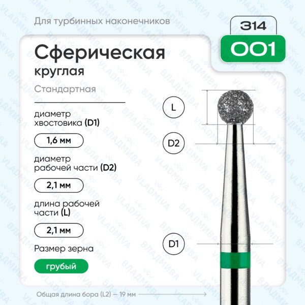 Сферический турбинный бор 876.314.001.000.021