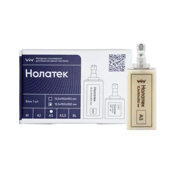 НОЛАТЕК - БЛОК/ А3 /для постоянных коронок/15,5х19,0х39,0 мм/1 шт