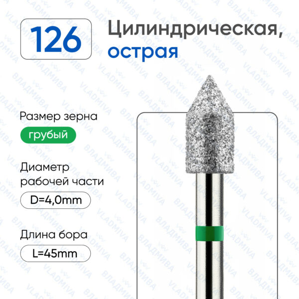 Алмазные фрезы 876.104.126.080.040