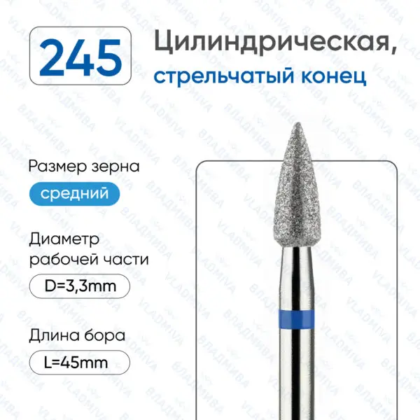 Алмазные фрезы 866.104.245.080.033