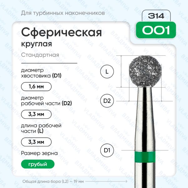 Сферический турбинный бор 876.314.001.000.033